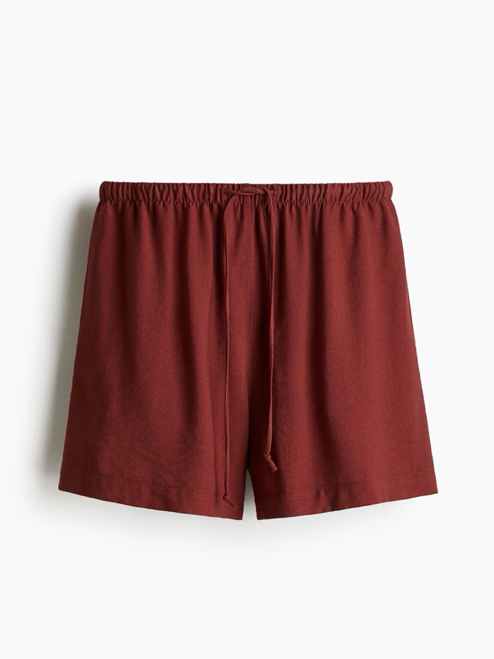 H&M women’s  linen Shorts - Rust Red